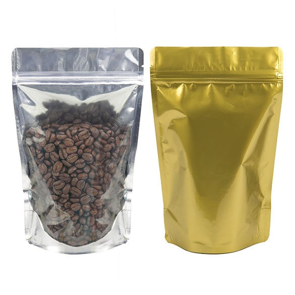 Doypack avec le dos doré 14.6x7.9x23cm | 170g (100 pièces) [ZBGG58]