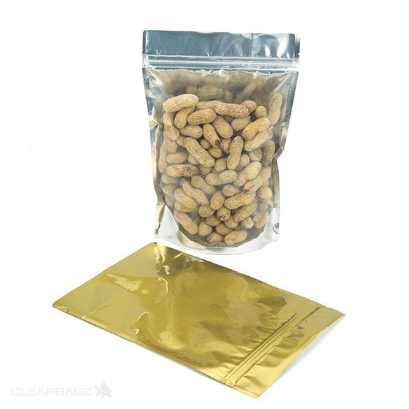 Doypack avec le dos doré 17.8x9.8x25.2cm | 283g (100 pièces) [ZBGG69]