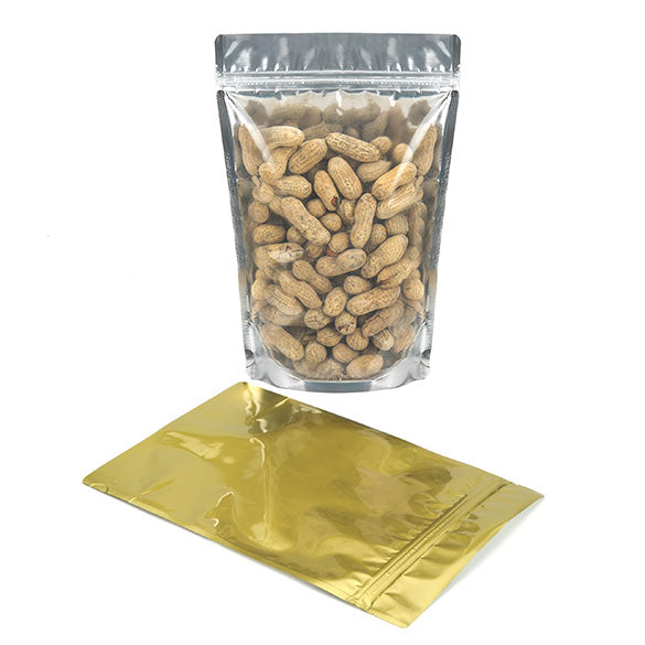 Doypack avec le dos doré 17.8x9.8x25.2cm | 283g (100 pièces) [ZBGG69]