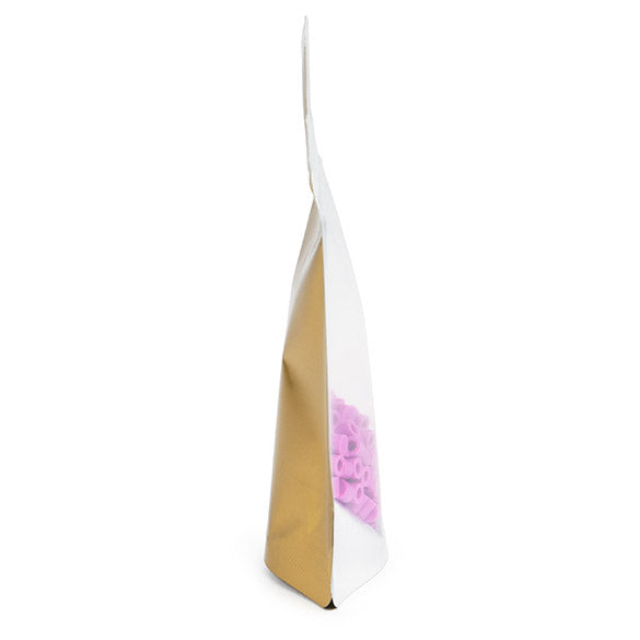 Stazakken Transparant/Goud 8x5x13cm | 28 gram (100 stuks) [ZBGG1]