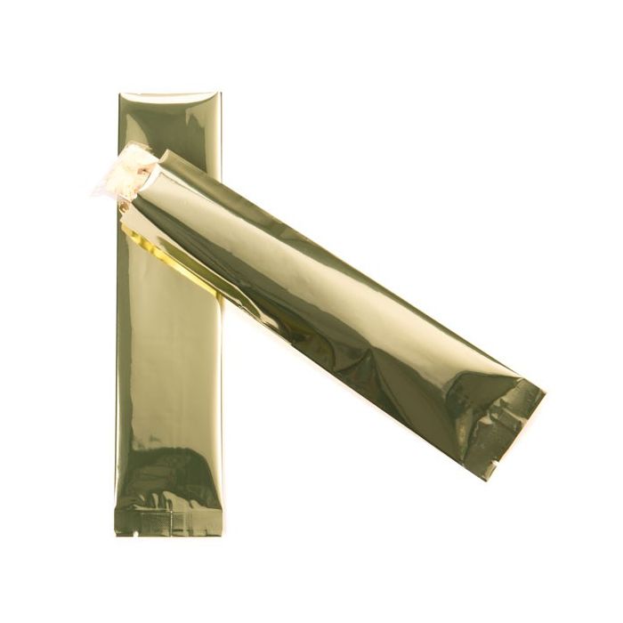 Plastiek Zakken Goud 7,5x20,3cm Gemetalliseerd en Sealbaar (100 stuks) [SVP38G]