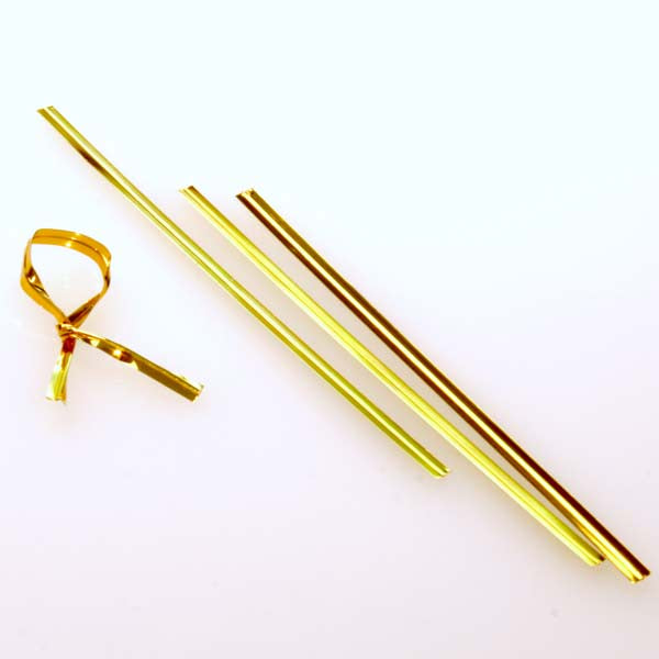 Bindstrips 15,2x0,4cm goud metallic plastiek (1000 stuks) [TT6MG]