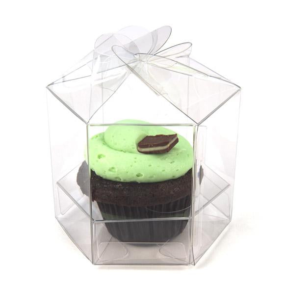 Cupcake Dozen voor 1 Stuk (Draaideksel) 8.9x8.9x9.5cm (100 Stuks) [CBS238]
