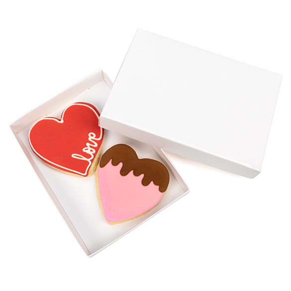 Petite boite en carton blanche 13.7 x 2.5 x 19.1cm (25 pièces) [wh15]