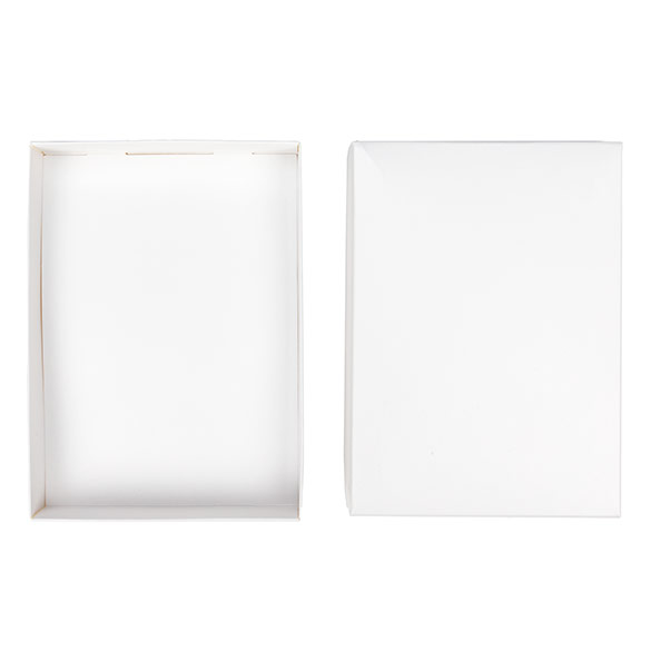 Petite boite en carton blanche 13.7 x 2.5 x 19.1cm (25 pièces) [wh15]