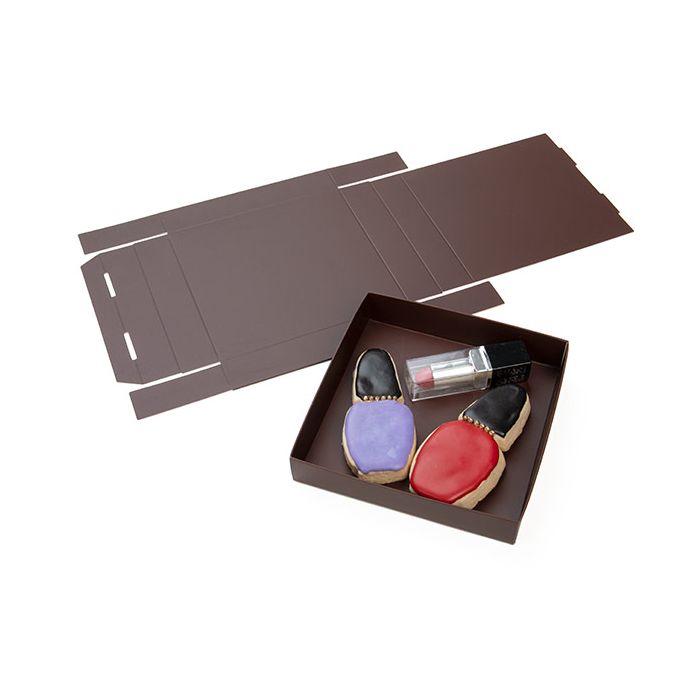 Kartonnen bodem Chocolade Bruin 13x2,5x13,3cm (25 Stuks) [CB357]