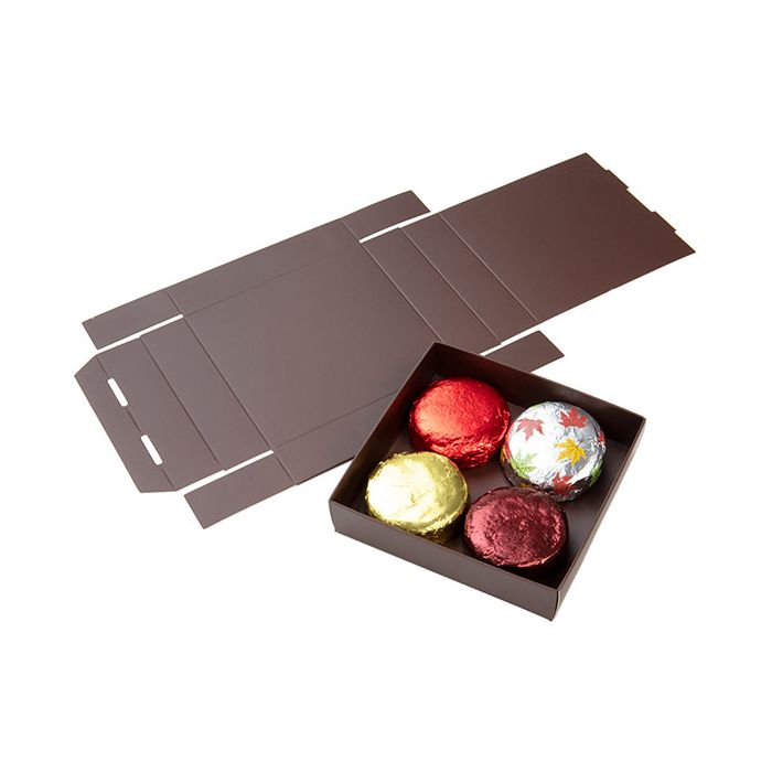 Fond de boîte en papier couleur marron chocolat 10,5 x 2,5 x 11 cm (25 pièces) [CB99]