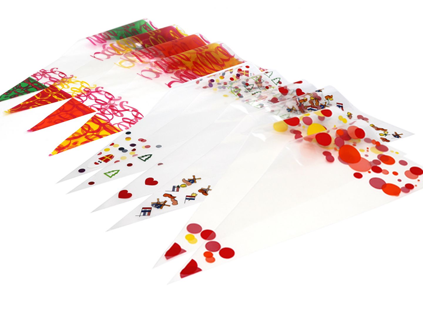 Cornets 18x37cm 0,5 livres orange/rouge (250 pièces) [DV-3260]