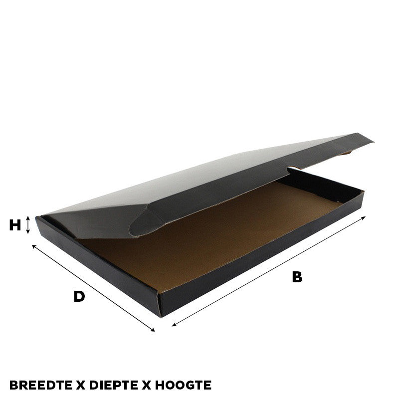 Shipping boxes 38x25x2,9cm Black (100 pcs)