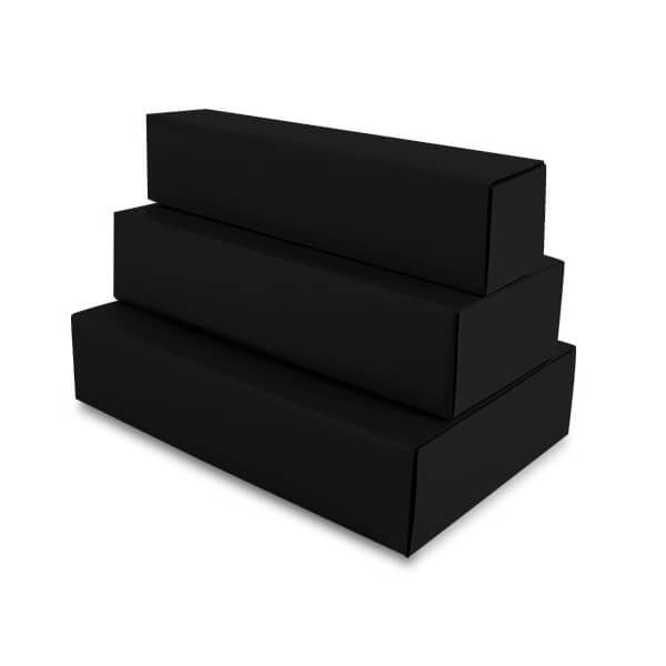 Wijnflesdozen 8x8x36cm Zwart (100 st.) [FP-VWL007]