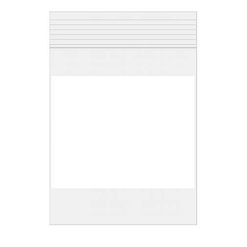 Sachet zip avec fenêtre d'écriture blanche Qualité Supérieure 12,7x20,3cm (100 pièces) [4WE58]