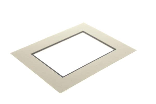 Double Passe Partout Blanc/Noir 17 x 47cm pour le découpage intérieur. 45.7 x 61.0cm (10 Pièces) [MD20098]