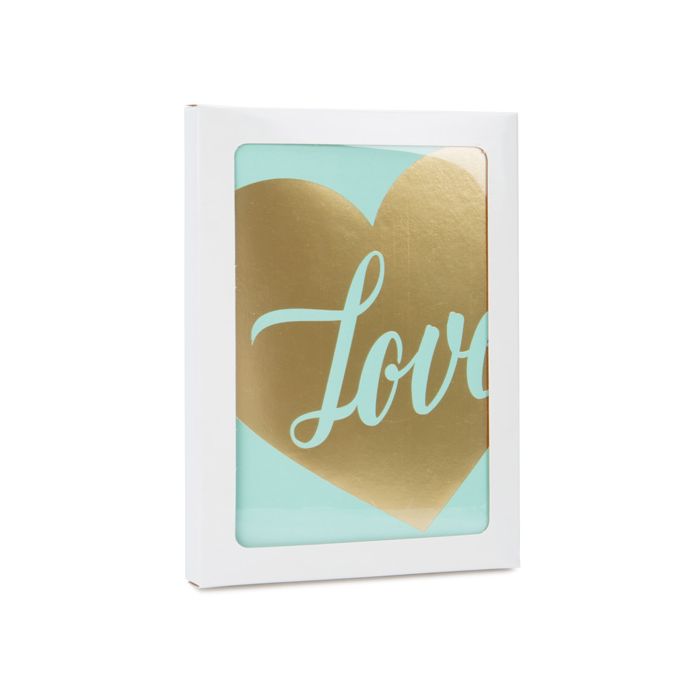 Boîte à fenêtre en papier blanc brillant avec feuille de PET insérée 13.7 x 1.5 x 18.7 cm, A7 (25 Pieces) [WGWG1]