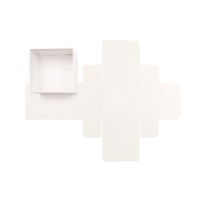 Base Kraft Blanc pour Boite 15,2x7,6x15,2 cm (25 pièces) [WH14]