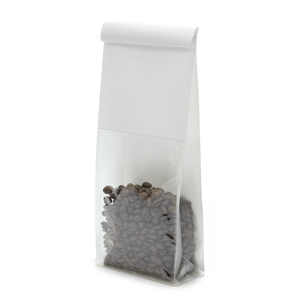 Blokbodemzakken Wit met Tin-Tie Sluiting en Zijvouw 8,9x6,4x25,4cm (100 stuks) [TTGB1W]