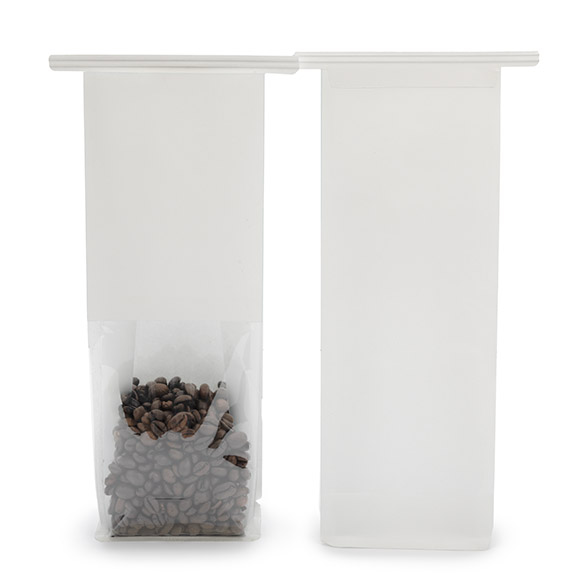 Sac à fond plat blanc avec fermeture tin-tie et soufflets 8,9x6,4x25,4 cm (100 pcs) [TTGB1W]