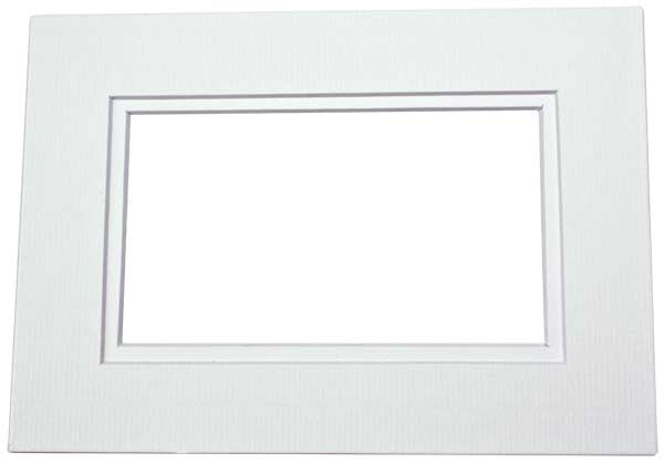 Passepartout Dubbeldik Wit/Wit Kern 27,9x35,6cm met 19x24cm Venster (10 stuks) [MD20220]