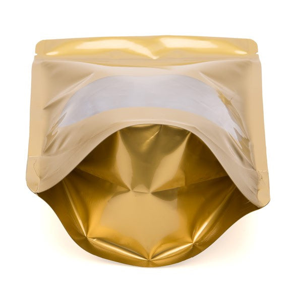 Stazakken Goud met ovaal Venster 13x7x20,5cm | 113 gram (100 stuks) [ZBGO3G]
