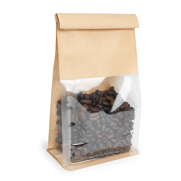 Sac à fond plat kraft avec fermeture tin-tie et soufflets 10,2x6,4x20,3 cm (100 pcs) [TTGB2K]