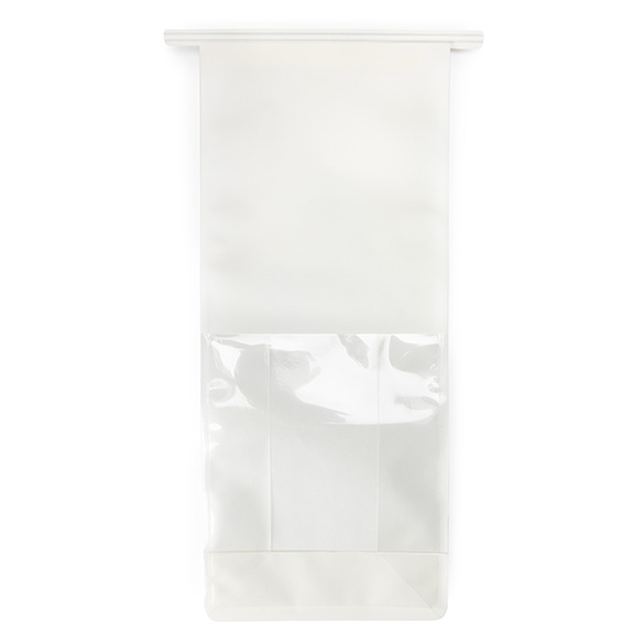 Sac à fond plat blanc avec fermeture tin-tie et soufflets 12,7x7,6x30,5 cm (100 pcs) [TTGB3W]