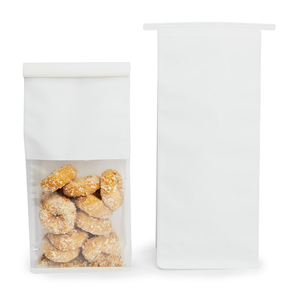 Sac à fond plat blanc avec fermeture tin-tie et soufflets 12,7x7,6x30,5 cm (100 pcs) [TTGB3W]