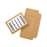 Kraft Gift Boxes 9.4x2.2x13.2cm Window Cut out