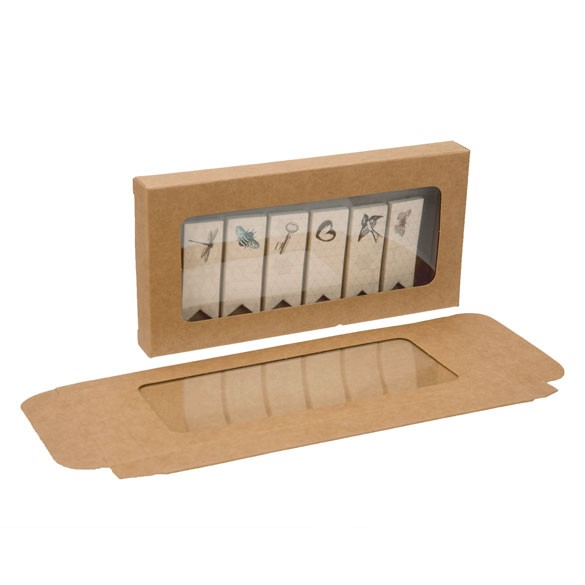 Kraftdoosjes met Venster 7x1,4x13,8cm (25 stuks) [WKRG273]