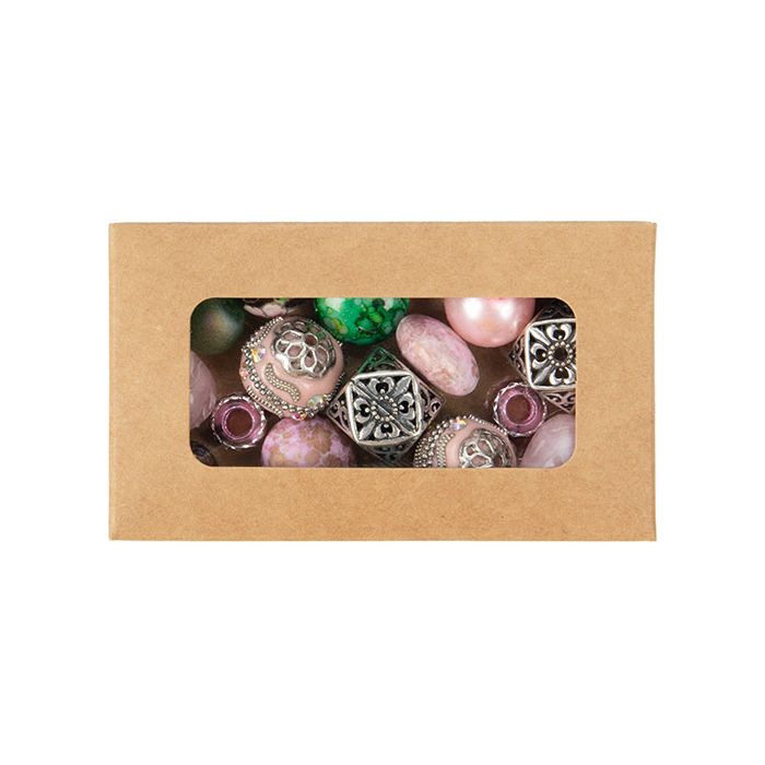 Kraft Doosje Met Venster 5,4x1,3x9,2 cm (25 Stuks) [WKRG288]