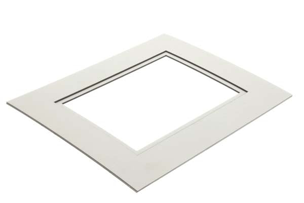Double Passe Partout Blanc/Noir 19 x 29cm pour le découpage intérieur. 40.6 x 50.8cm (10 Pièces) [MD20198]