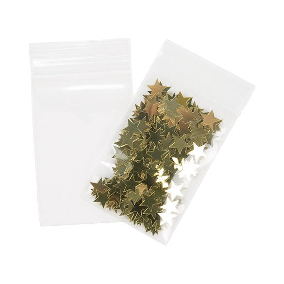 Sachet zip à transparence cristalline 75 microns 5,1x7,6cm (100 pièces) [Z3C23]
