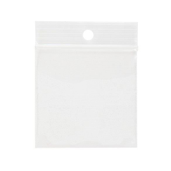 Gripzakken met Ophanggat 5x5cm Kristalhelder PP 75 Micron (100 stuks) [Z3R22]