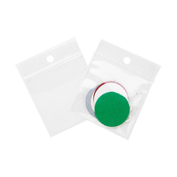 Gripzakken met Ophanggat 5x5cm Kristalhelder PP 75 Micron (100 stuks) [Z3R22]