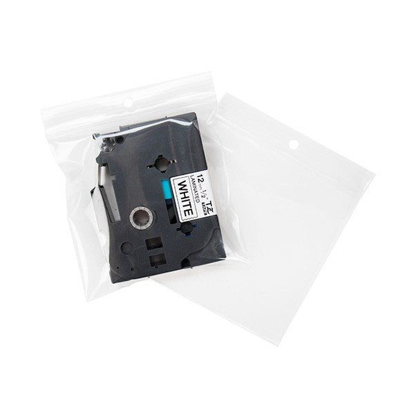 Sachet zip à transparence cristalline 75 microns avec trou pour suspension 10,2x10,2cm (100 pièces) [Z3R44]