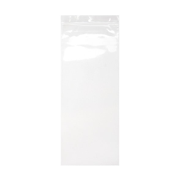 Sachet zip à transparence cristalline 75 microns avec trou pour suspension 12,7x30,5cm (100 pièces) [Z3R512]