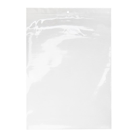Gripzakken met Ophanggat 23x30,5cm Kristalhelder PP 75 Micron (100 stuks) [Z3R912]