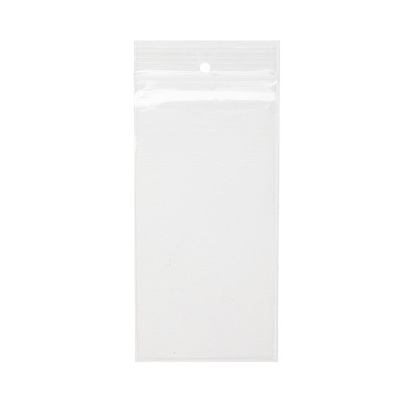 Gripzakken met Ophanggat 7,5x15cm Kristalhelder PP 100 Micron (100 stuks) [Z4R36]