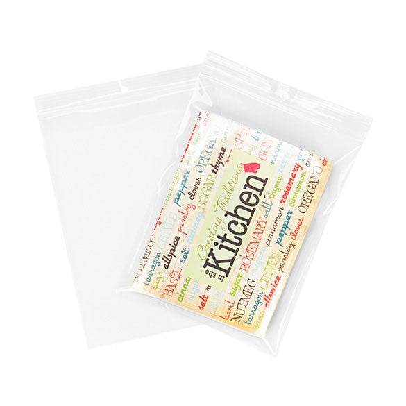 Sachet zip à transparence cristalline 100 microns avec trou pour suspension 15,2x20,3cm (100 pièces) [Z4R68]