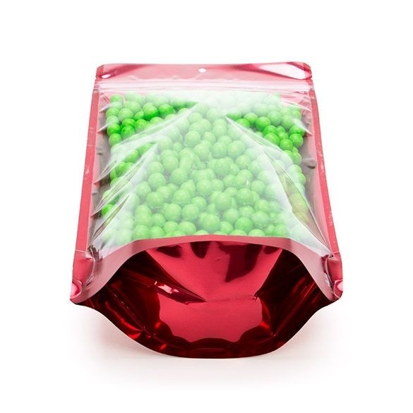 Doypack avec dos Rouge 17.1x8.9x28.6cm | 340g (100 pièces) [ZBGB4RD]