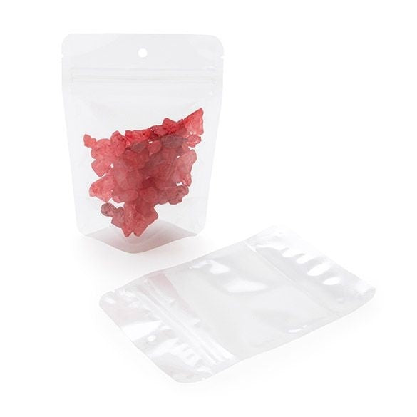 Stand Up Pouches Transparent 10.2x6x15.2cm laminated | 57 grams with hang hole