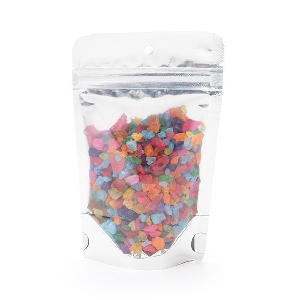 Stazakken Transparant/Goud 9,5x5,7x15,7cm | 57 gram met rond ophanggat (100 stuks) [ZBGG35H]