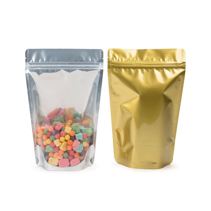 Doypack avec dos Or 15x9x23.2cm | 312g (100 pièces) [ZBGG7]