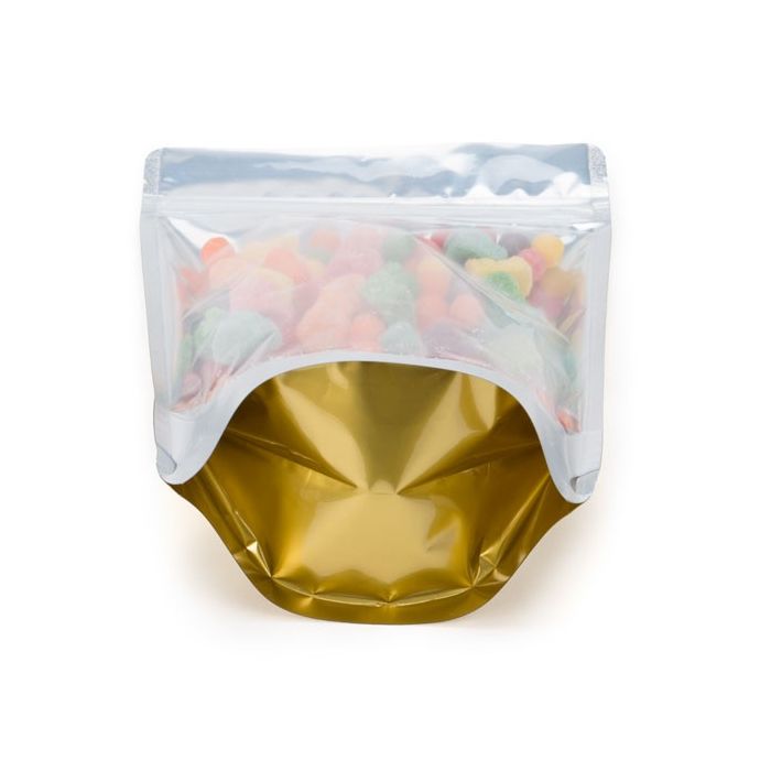 Doypack avec dos Or 15x9x23.2cm | 312g (100 pièces) [ZBGG7]