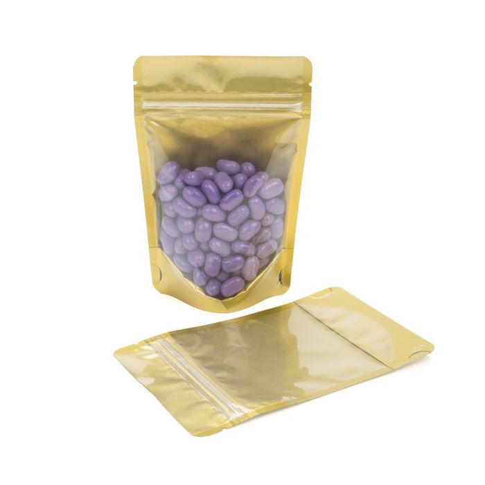 Stazakken Transparant/Goud 15x9x23,2cm | 312 gram (100 stuks) [ZBGGC7]