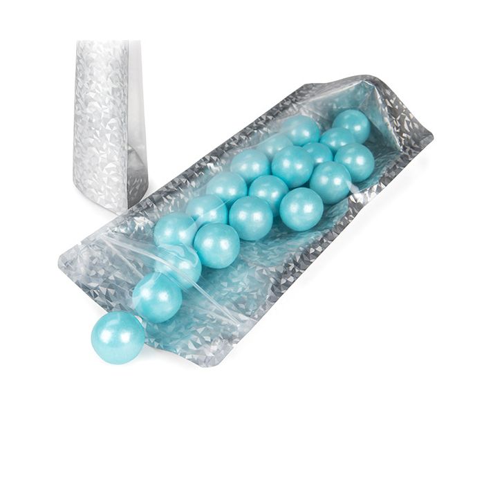 Doypack Transparent/Glace holographique 10,8x6x23,8cm Trou Suspension Rond (25 pièces) [ZBGHI1NC]