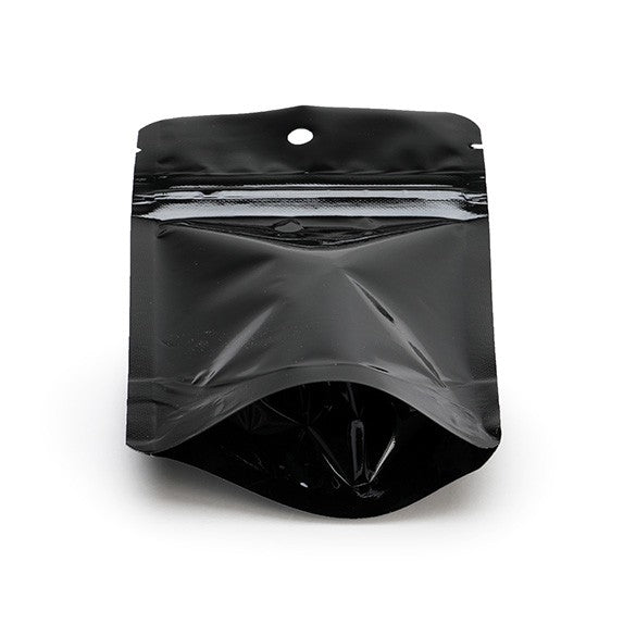Doypack Noir Métallisé 8x5x13cm | 28g (100 pièces) [ZBGM1B]