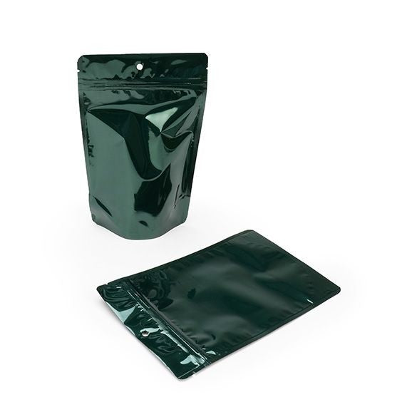 Stand Up Pouches Green 13x7x20.5cm | 113 grams with hang hole