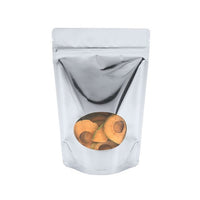 Stand Up Pouches Silver with oval Window 14.9x8.9x23.2cm | 312 grams