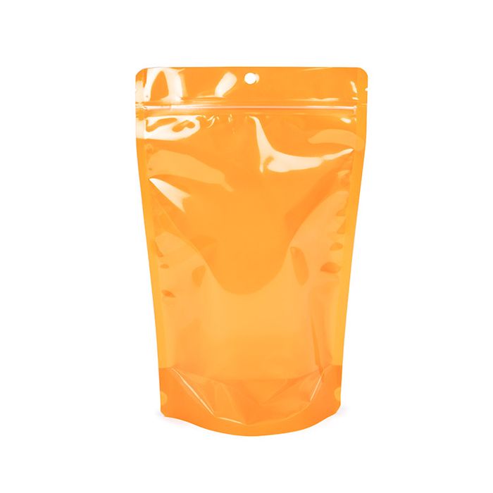 Doypack Transparent/Orange Fluo 17,2x8,9x28,6cm (100 pièces) [ZBGN4OR]