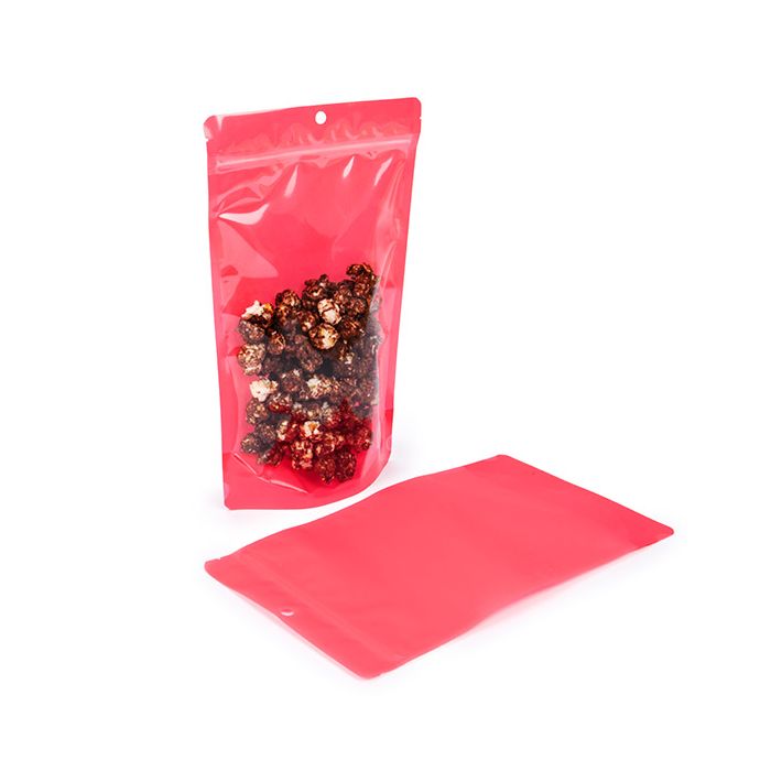 Doypack Transparent/Rose Fluo 17,2x8,9x28,6cm (100 pièces) [ZBGN4W]