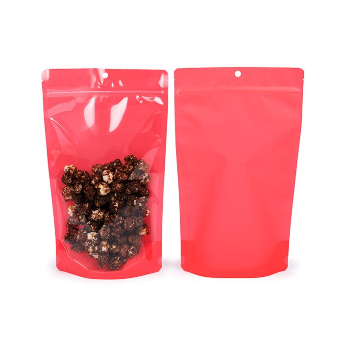 Stazakken Transparant/Neon Watermeloen 17,2x8,9x28,6 cm (100 Stuks) [ZBGN4W]